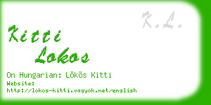 kitti lokos business card