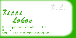 kitti lokos business card